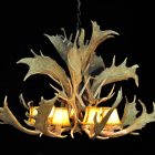 2 tier fallow deer antler chandelier handcrafted with real antlers