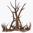 Big Sky Elk & Mule Deer Antler Chandelier combining eight elk antlers and four mule deer antlers