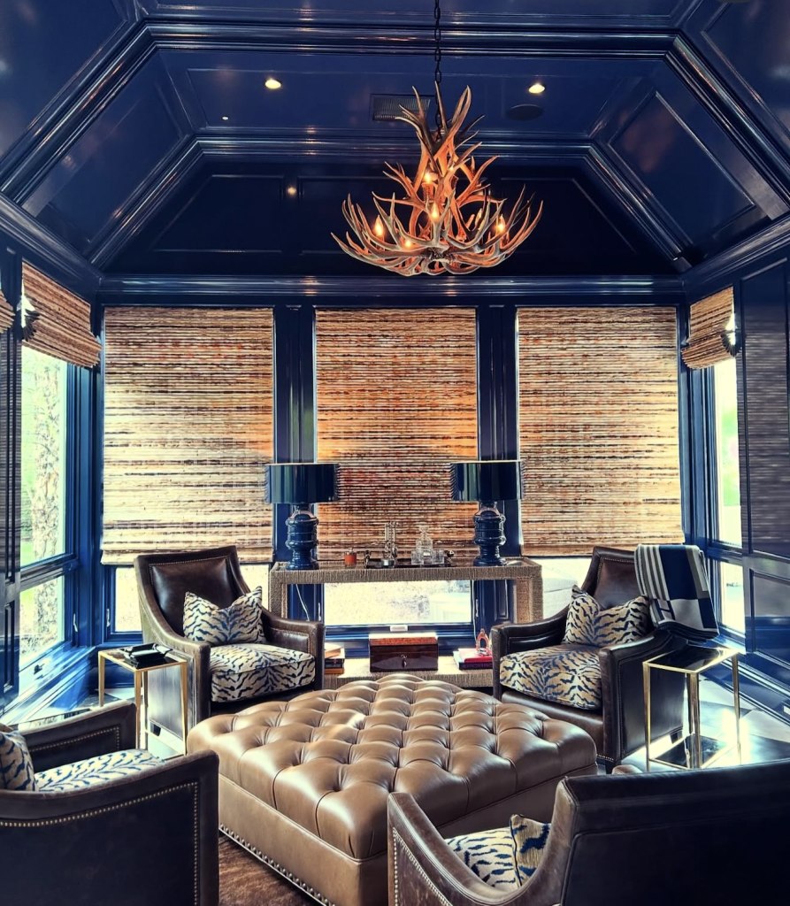 Antler chandelier sized for an elegant room
