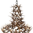 XL 6 Tier Whitetail Antler Chandelier studio product photo on a white background