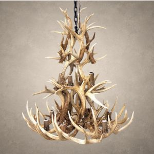 3 tier whitetail antler chandelier handcrafted from real whitetail deer antlers in three stacked tiers