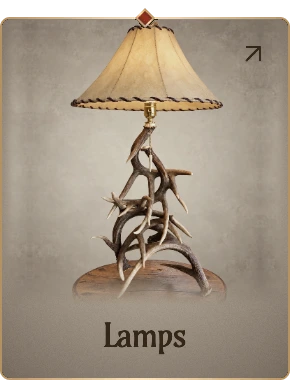 Shop antler lamps – Silverbow whitetail antler table lamp