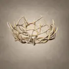 Mule deer antler bowl centerpiece handcrafted from real antlers woven into an open bowl